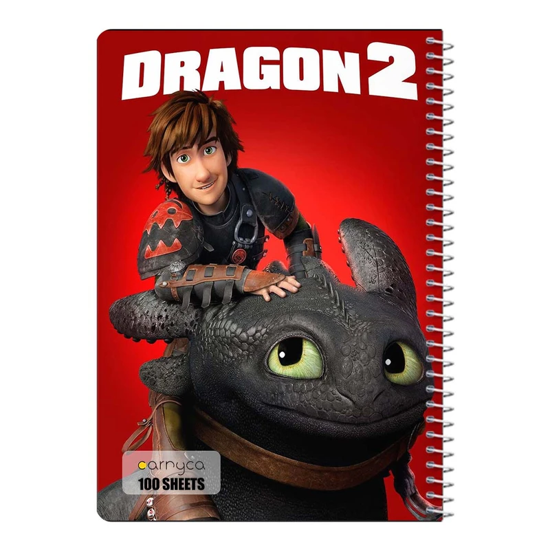 دفتر مشق 100 برگ سیمی کارنیکا طرح چگونه اژدهای خود را تربیت کنیم How to Train Your Dragon کد 99422