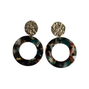 گوشواره زنانه آی ام مدل آبرنگی قلمکوب