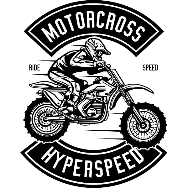 استیکر پارچه و لباس پاد آفرین طرح مرد موتور سوار کد 3133