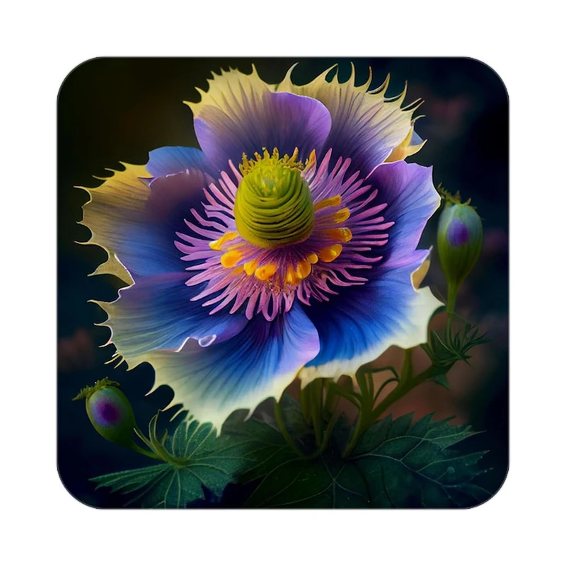 زیر لیوانی کاکتی طرح گل مدل mp18145