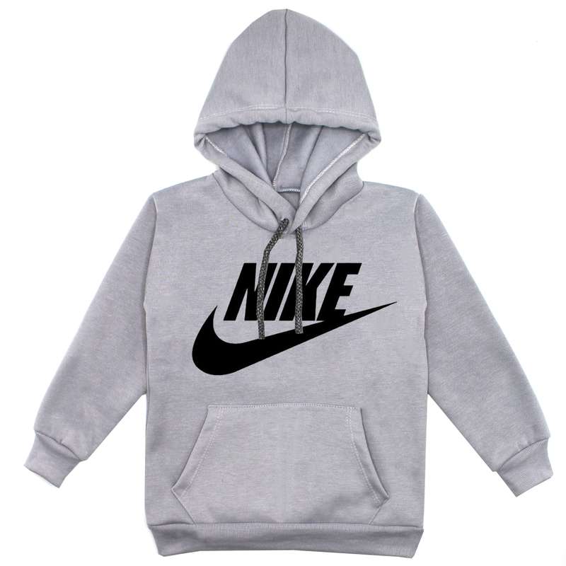 هودی پسرانه مدل F19  رنگ طوسی