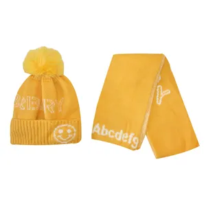 ست کلاه و شال گردن بافتنی بچگانه مدل 1425