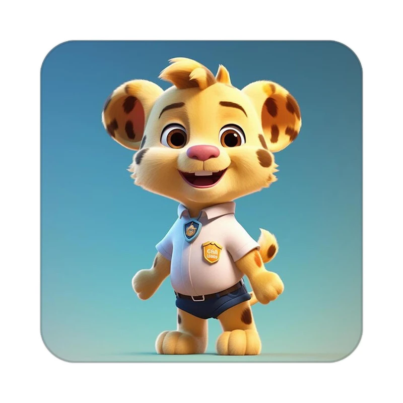 زیر لیوانی کاکتی طرح شیر مدل mp23836