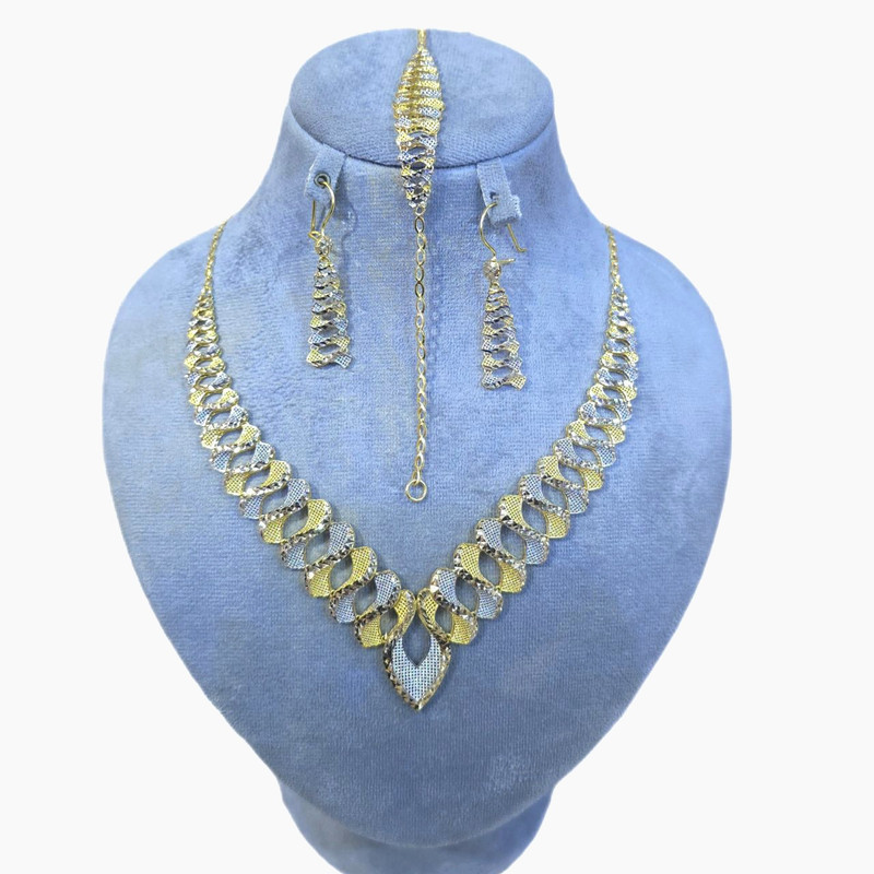 نیم ست طلا 18 عیار زنانه طلا و شمش برلیان مدل مهسا