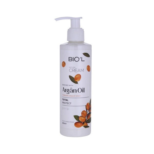 کرم مرطوب کننده بیول مدل Argan Oil مناسب پوست‌های خشک حجم 250 میلی‌لیتر