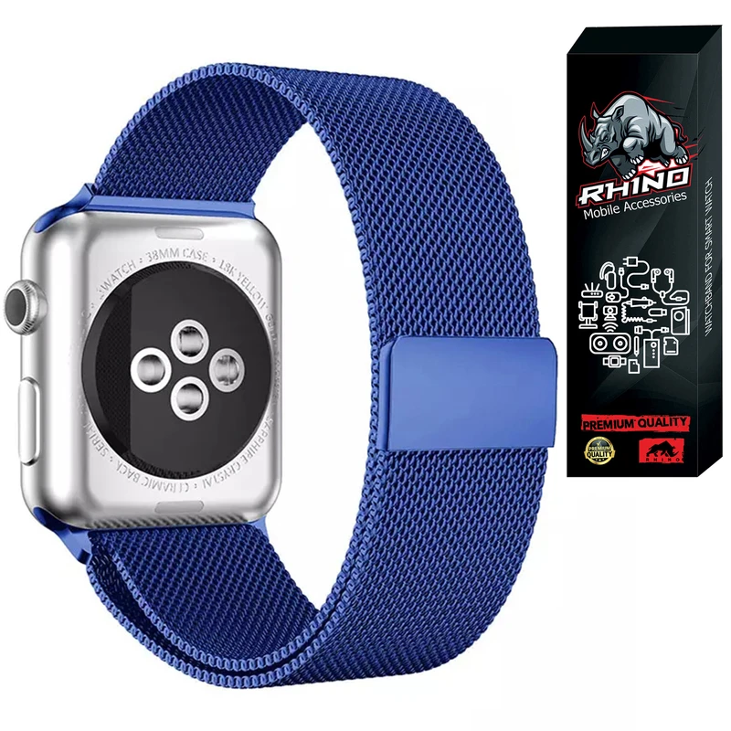 بند راینو مدل Milanese مناسب برای اپل واچ سری Watch SE 2022 40mm