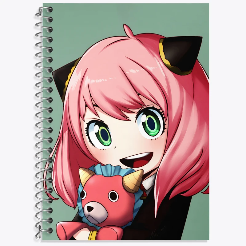 دفتر زبان 50 برگ خندالو مدل سه خط طرح انیمه اسپای ایکس فمیلی (Spy x Family) کد N4950