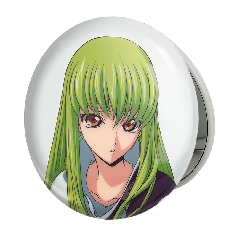 آینه جیبی خندالو طرح C.C سی سی انیمه کد گیاس Code Geass مدل تاشو کد 13081 