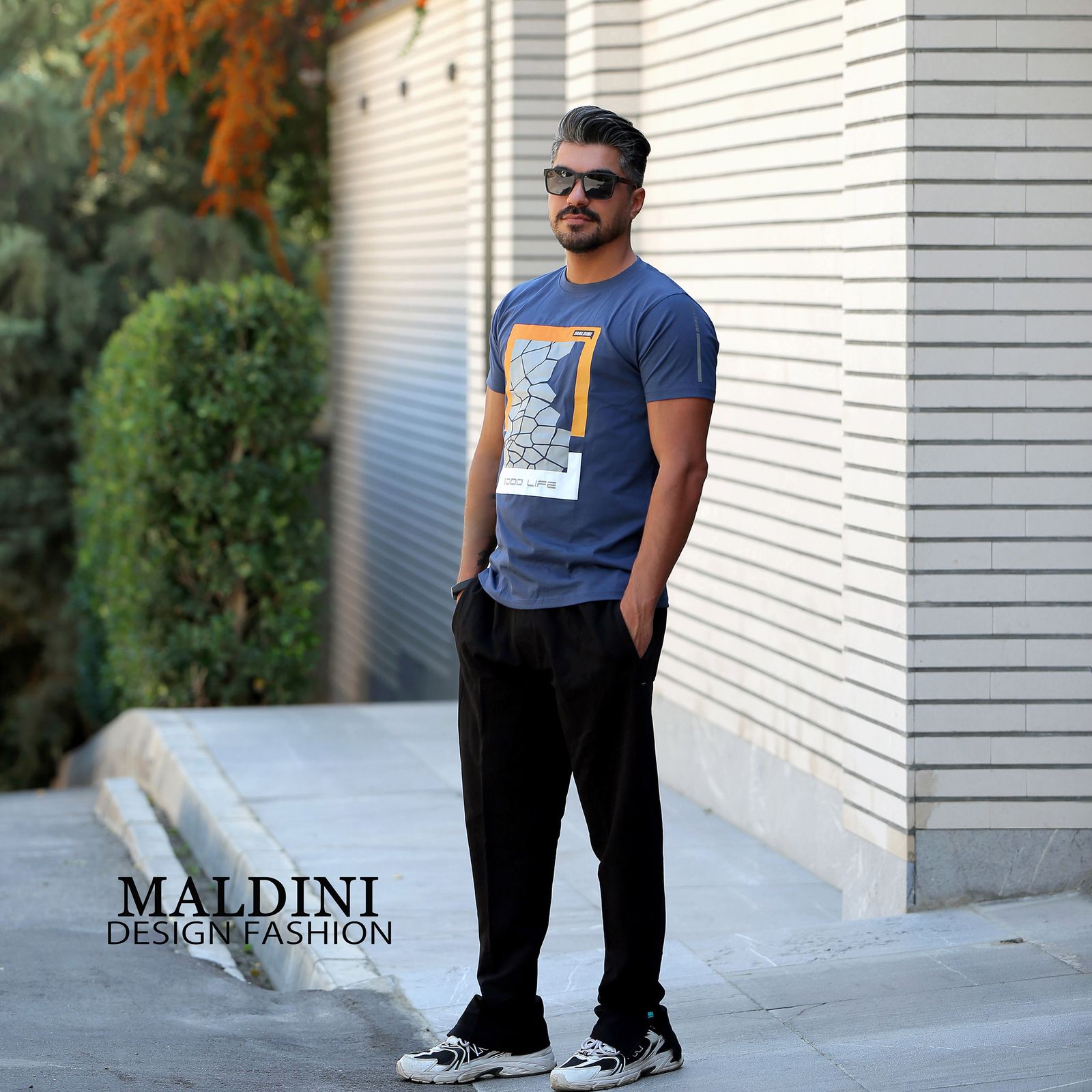 تی شرت آستین کوتاه مردانه مالدینی مدل T-147 -  - 8