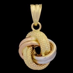 آویز گردنبند طلا 18 عیار زنانه طلای مستجابی طرح گره کد T132