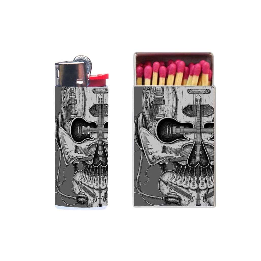 فندک مدل راک کد 1277 به همراه کبریت