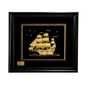 تابلو طلا کوب مارک گلد طرح کشتی بزرگ tf089