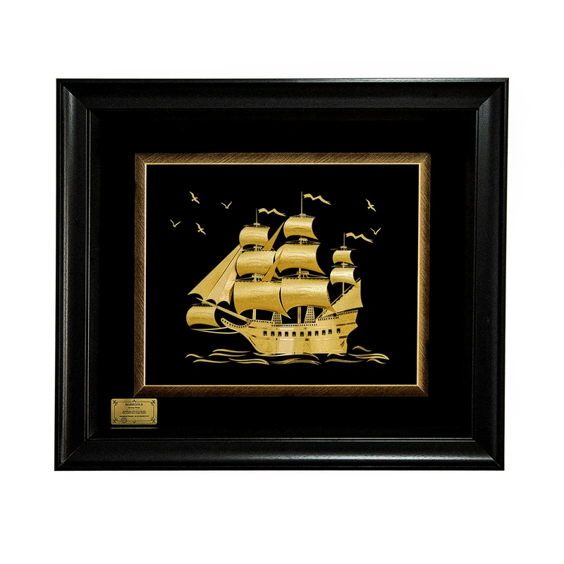 تابلو طلا کوب مارک گلد طرح کشتی