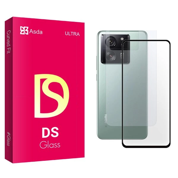 محافظ صفحه نمایش شیشه ای آسدا مدل DS مناسب برای گوشی موبایل شیائومی 13T Pro  به همراه محافظ پشت گوشی