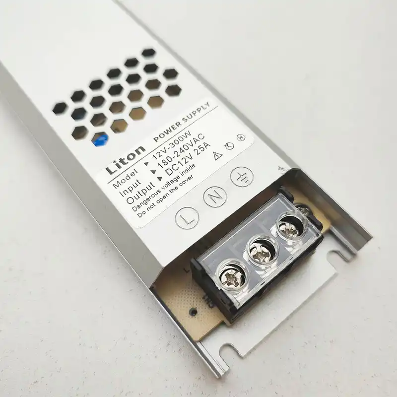 آداپتور سوئیچینگ 12 ولت 25 آمپر لیتون مدل 12V-300W اسلیم