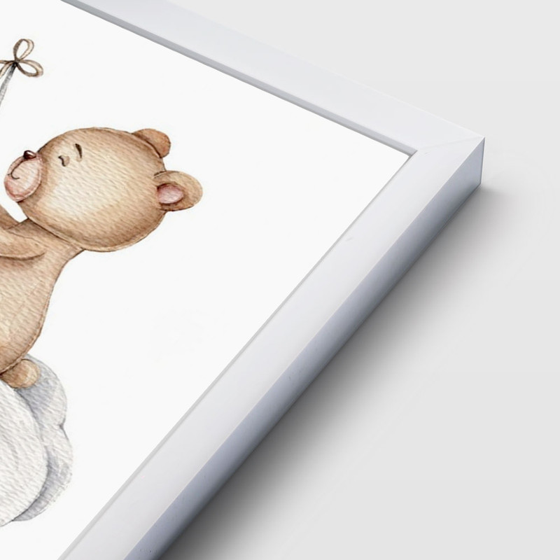 تابلو اتاق کودک مدل تدی بالن سوار مجموعه 3 عددی