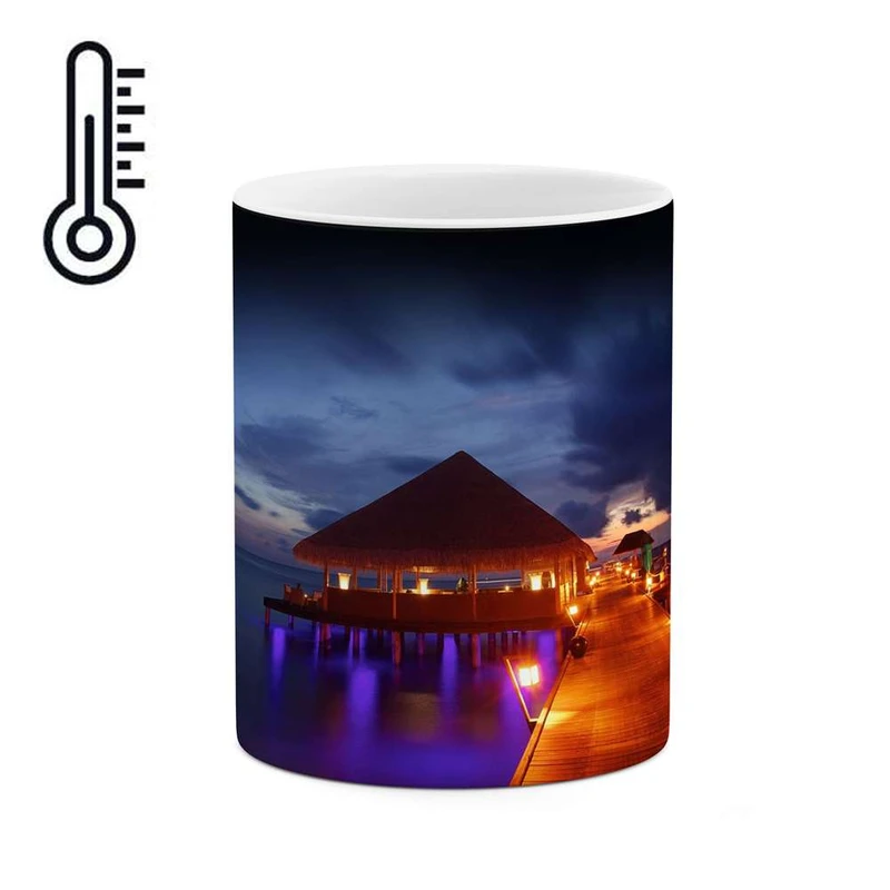 ماگ حرارتی کاکتی مدل خانه ساحلی کد mgh11325