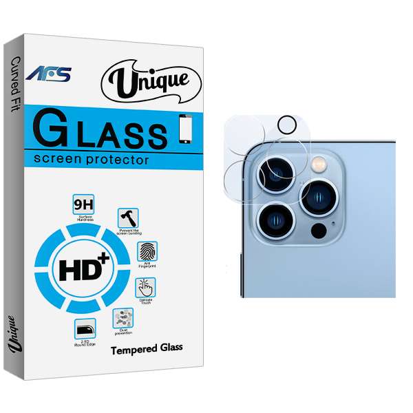 محافظ لنز دوربین ای اف اس مدل Unique Glass FLL مناسب برای گوشی موبایل اپل iPhone 13 pro