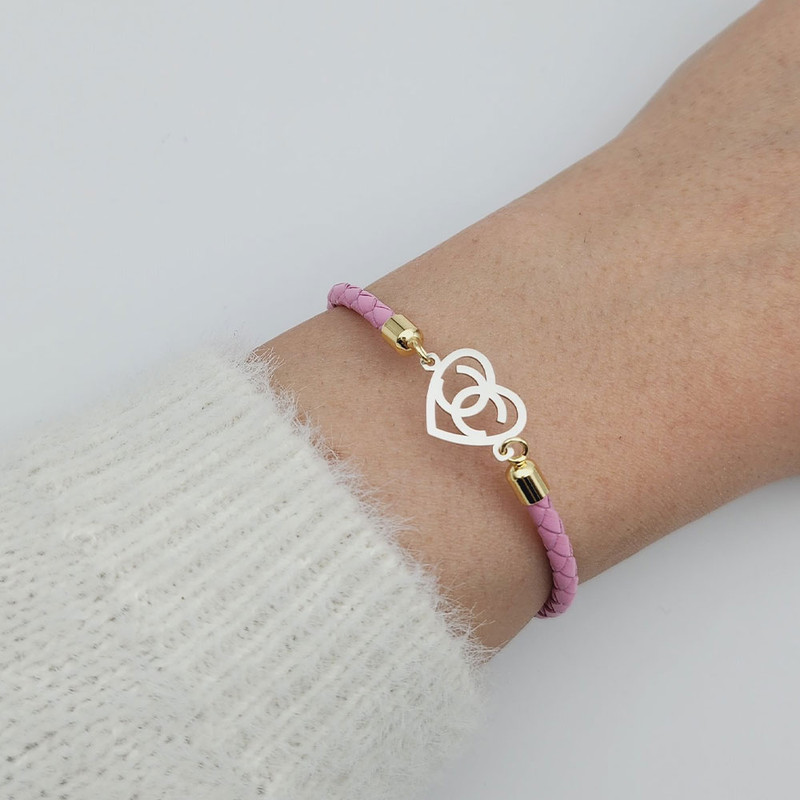 دستبند نقره زنانه مدل قلب کد RCC0001