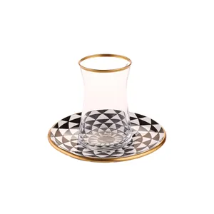 سرویس چای خوری 12 پارچه کاراجا مدل BLACK GOLD