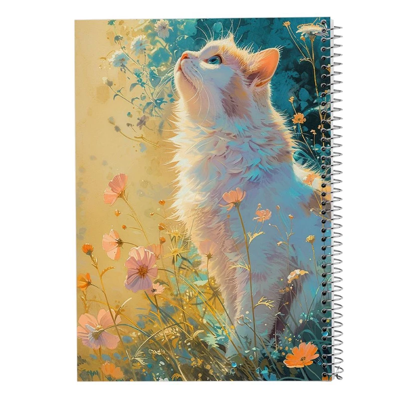 دفتر شطرنجی 50 برگ مدوپد طرح سگ و گربه کد DF17334