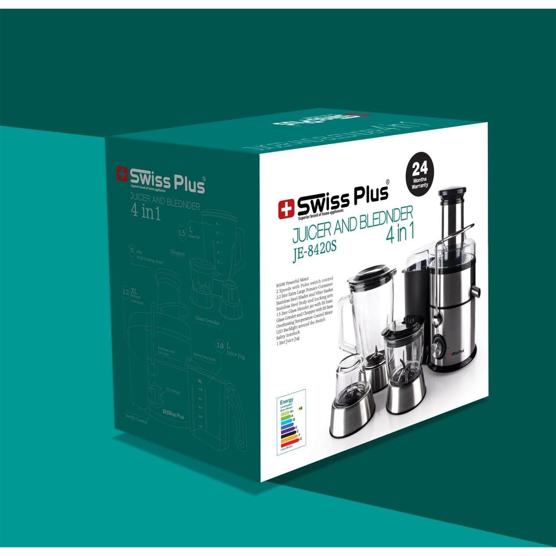 آبمیوه گیری سوئیس پلاس مدل JE-8420S آبمیوه گیری سوئیس پلاس مدل JE-8420S