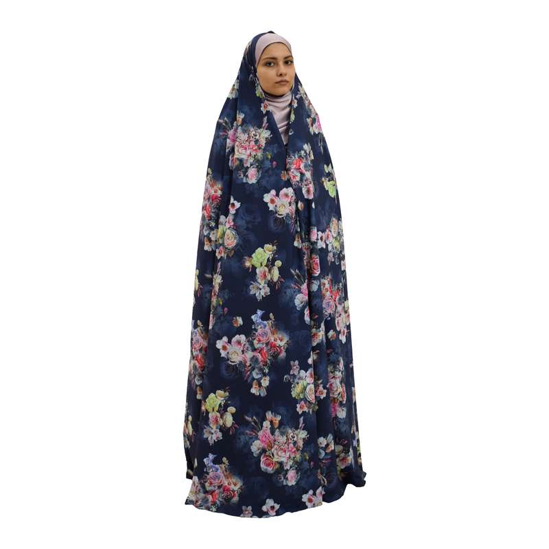 چادر نماز حجاب فاطمی مدل دسته گل رز سوپر سافت گیاهی کد  sorm 9990