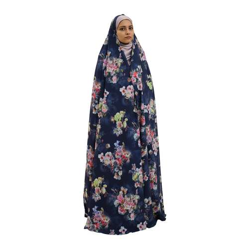 چادر نماز حجاب فاطمی مدل دسته گل رز سوپر سافت گیاهی  کد bolbe 9770