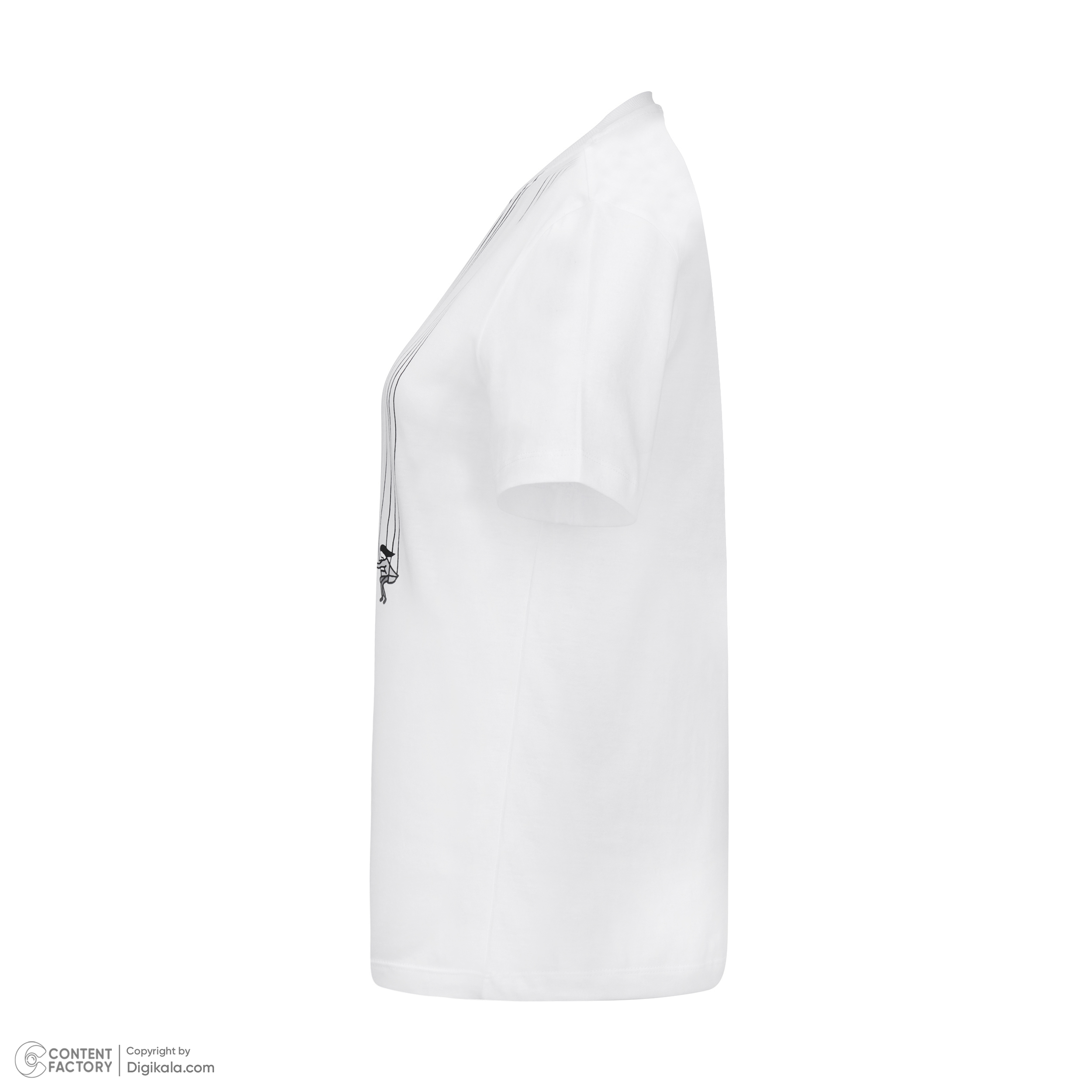 تی شرت آستین کوتاه زنانه پاتن جامه مدل  نخی 131631020297000 رنگ سفید -  - 3