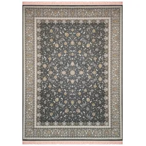 فرش ماشینی فرش نگین مشهد طرح افشان زمینه دودی