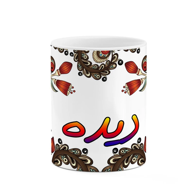 ماگ کاکتی مدل اسم دیده طرح سنتی گل و بته کد mgh45073