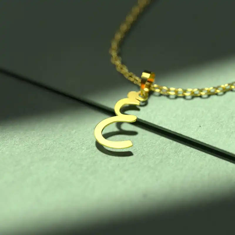 گردنبند طلا 18 عیار زنانه مدوپد مدل حرف غ کد I3-1-1354