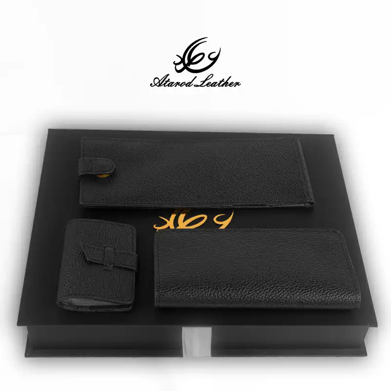 ست هدیه چرم عطارد مدل چرم طبیعی کد A42
