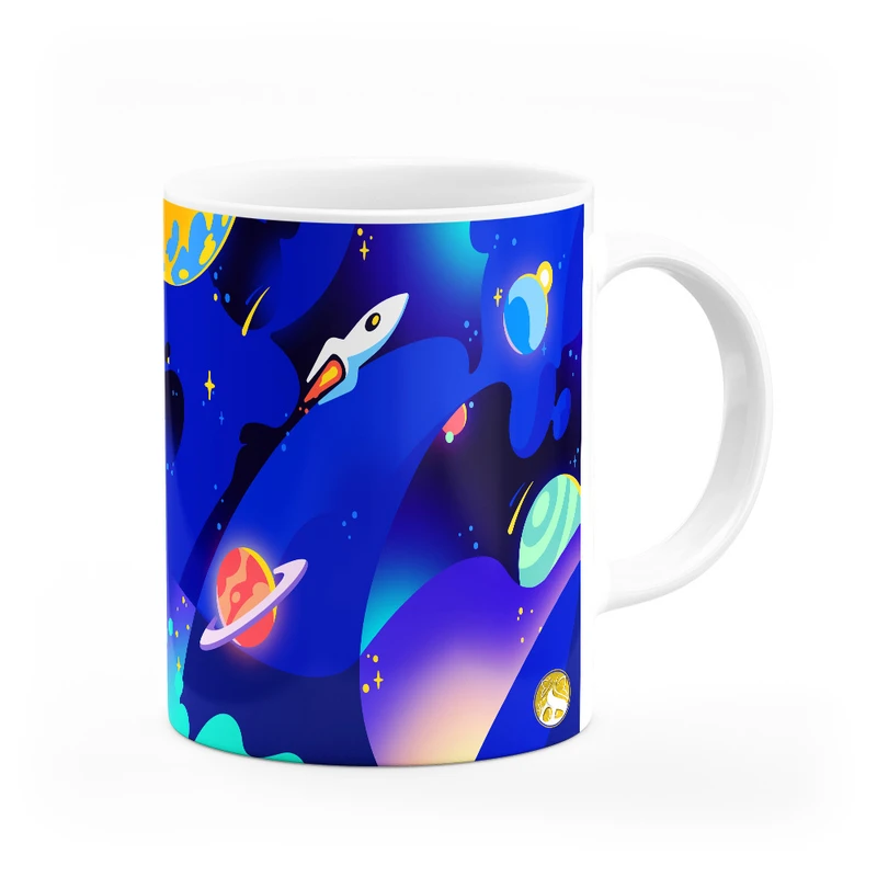 ماگ هومرو طرح گلکسی کهکشان مدل MG8718