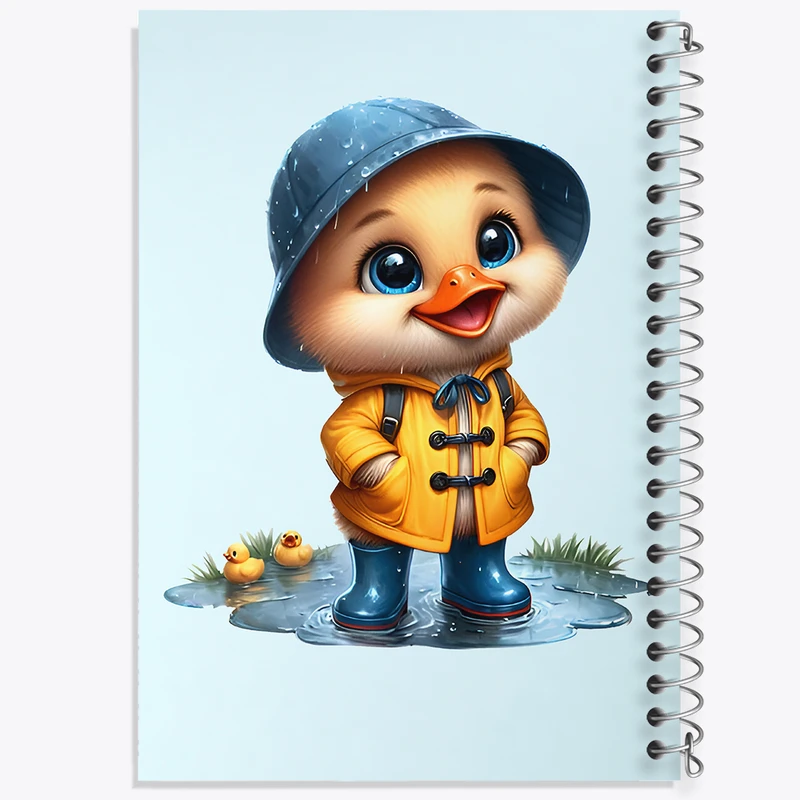 دفتر شطرنجی 50 برگ خندالو طرح اردک کیوت کد F7686