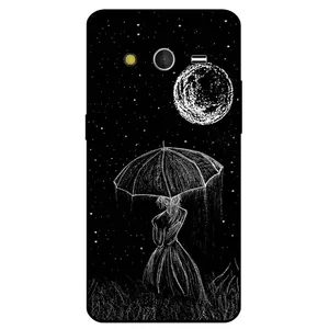 Megafone Girl and Moon 1369 Cover For Samsung Galaxy Core 2