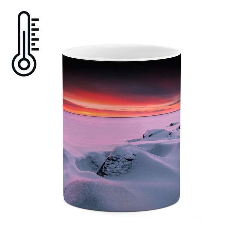 ماگ حرارتی کاکتی مدل منظره برفی کد mgh14955