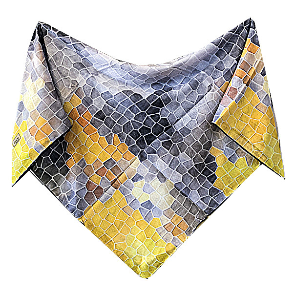 روسری زنانه زاهو مدل حوض آبرنگی کد 00127