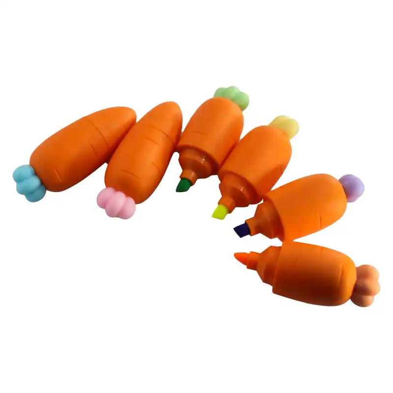 ماژیک علامت گذار مدل هویج کد SHS-001  بسته 6 عددی