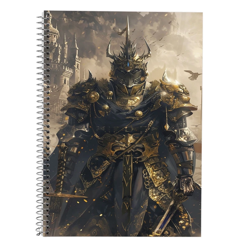 دفتر زبان 50 برگ مدوپد مدل سه خط طرح حیوانات جنگجو کد DF14898