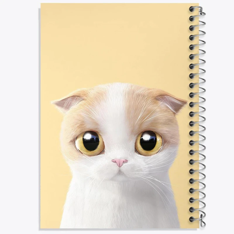 دفتر ژورنال نویسی 50 برگ خندالو مدل نقطه ای طرح گربه کد 28216