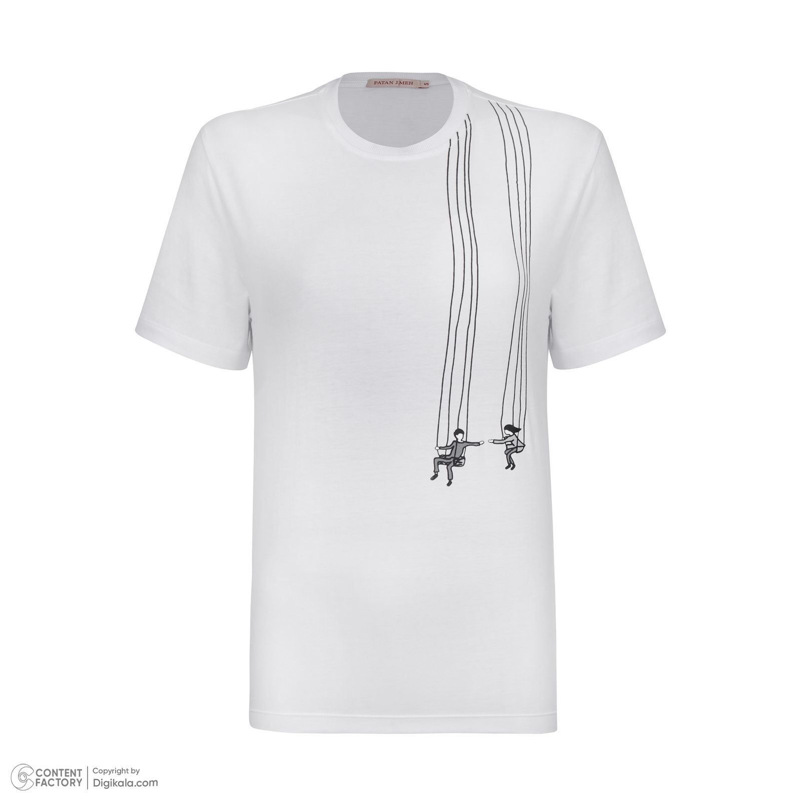 تی شرت آستین کوتاه زنانه پاتن جامه مدل  نخی 131631020297000 رنگ سفید -  - 2