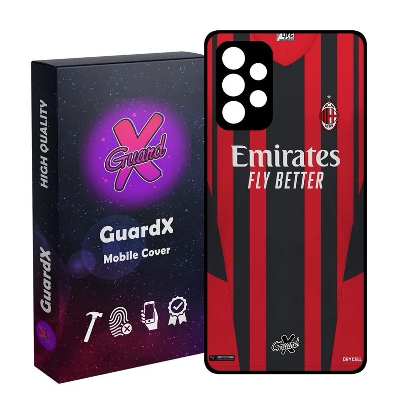 کاور گارد ایکس طرح AC Milan مدل Glass10399 مناسب برای گوشی موبایل سامسونگ Galaxy A52
