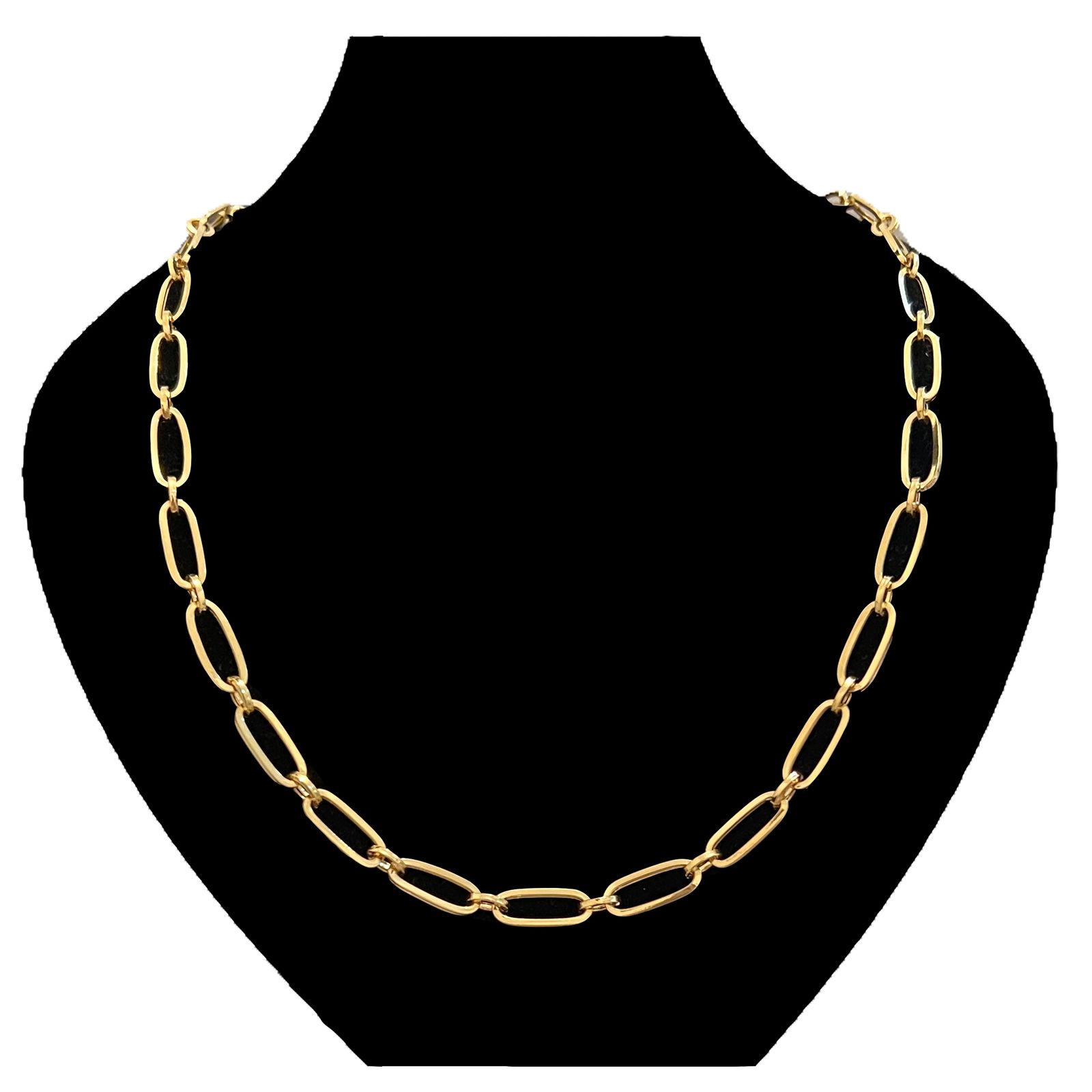 زنجیر حلقه ای ساده طلا 18 عیار مردانه دوست خوب مدل DK971 -  - 2