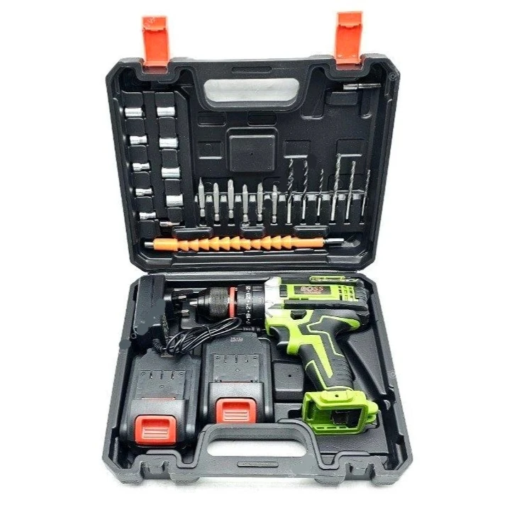 عکس شماره 5 : دریل پیچ گوشتی شارژی چکشی باس مدل bs36v مجموعه 26 عددی