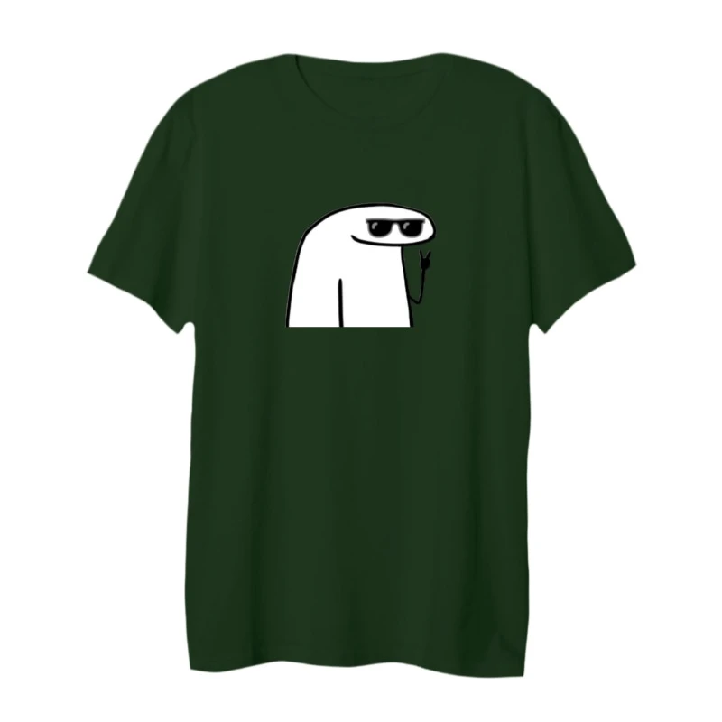 تی شرت لانگ آستین کوتاه زنانه مدل استیکر و عینک دودی