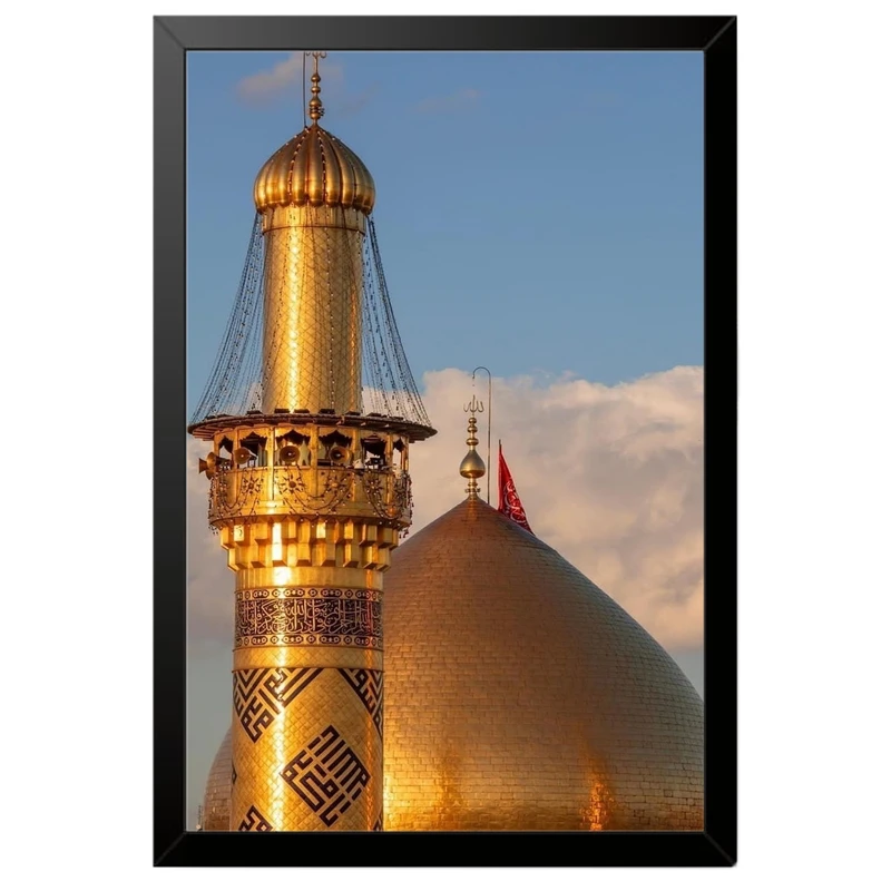 تابلو بکلیت طرح حرم مطهر امام حسین علیه السلام (کربلا) مدل B-po2154 فریم مشکی