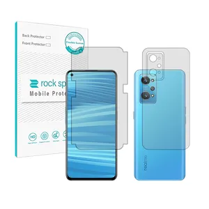 Rockspace HyGEL model clear screen protector suitable for Realme GT2 mobile phone along with the phone back protector