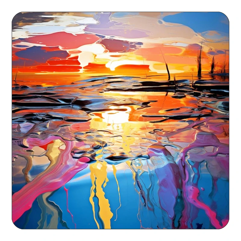 مگنت کاکتی طرح نقاشی رنگ روغن مدل mp70361