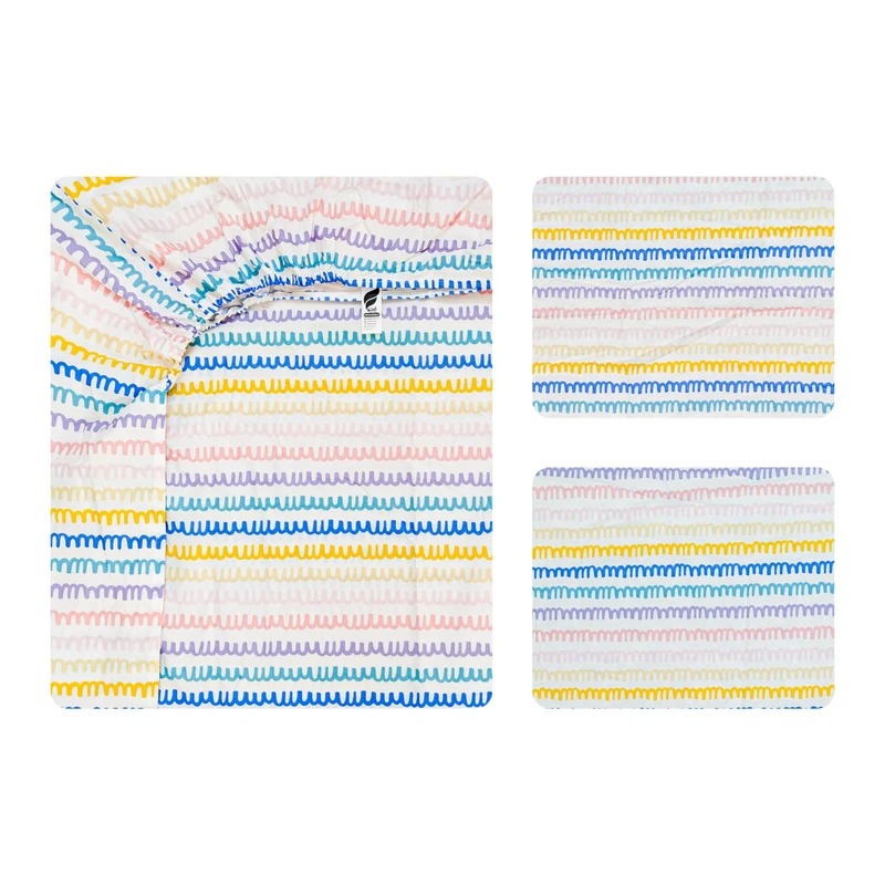 سرویس ملحفه دو نفره 3 تکه آدنو مدل Twisty کد FI38